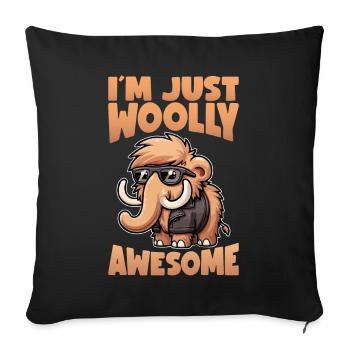 Woolly Mammoth Mammoths Mammoth Gift - Sofa pillowcase 17,3'' x 17,3'' (45 x 45 cm) - black - Front