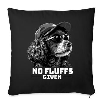 No Fluffs Given - Sofakissenbezug 45 x 45 cm - Schwarz - Vorne