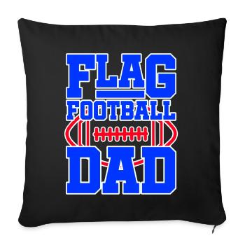 Flag Football Dad – Proud Flag Football Dad - Sofa pillowcase 17,3'' x 17,3'' (45 x 45 cm) - black - Front