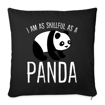 Panda habile Ours Pandas Panda géant - Housse de coussin décorative 45 x 45 cm - noir - Devant