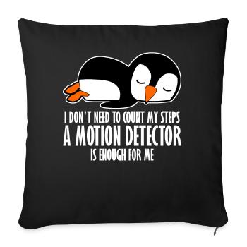 Sleeping Penguins Lazy Penguin - Sofa pillowcase 17,3'' x 17,3'' (45 x 45 cm) - black - Front