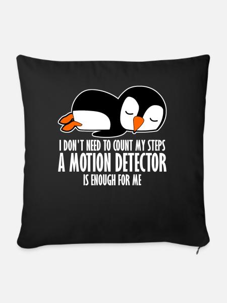 Sleeping Penguins Lazy Penguin - Sofakissenbezug 45 x 45 cm - Schwarz