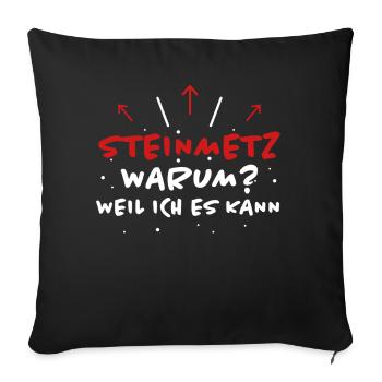 Steinmetz Spruch Beruf Lustiges Steinmetz Geschenk - Sofakissenbezug 45 x 45 cm - Schwarz - Vorne