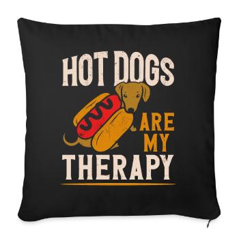 Hot Dog Les hot-dogs adultes sont mes - Housse de coussin décorative 45 x 45 cm - noir - Devant