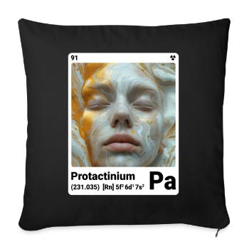 Protactinum - Pa - Élément chimique 091 - Housse de coussin décorative 45 x 45 cm - noir - Devant