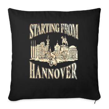 Starting HANNOVER Cyclocross Road Bike Gravel Bike - Sofa pillowcase 17,3'' x 17,3'' (45 x 45 cm) - black - Front