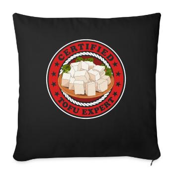Tofu Vegan Bean Cheese Bean Curd Gift - Housse de coussin décorative 45 x 45 cm - noir - Devant