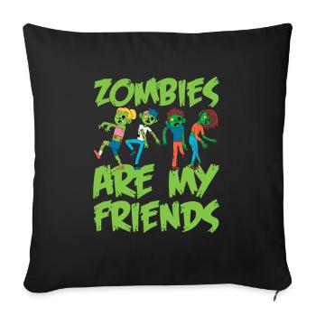 Zombie Zombie-Jäger Zombieapokalypse Geschenk - Sofakissenbezug 45 x 45 cm - Schwarz - Vorne