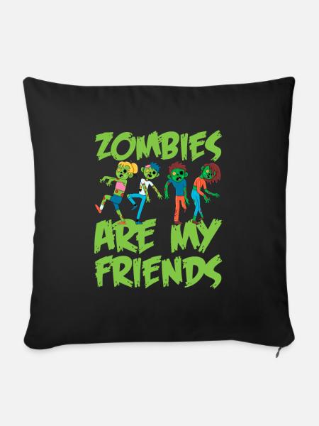 Zombie Zombie-Jäger Zombieapokalypse Geschenk - Sofakissenbezug 45 x 45 cm - Schwarz