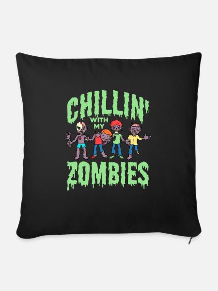 Zombie Zombie-Jäger Zombieapokalypse Geschenk - Sofakissenbezug 45 x 45 cm - Schwarz