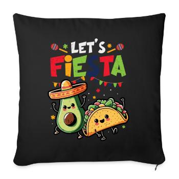 Avocado - Sofa pillowcase 17,3'' x 17,3'' (45 x 45 cm) - black - Front