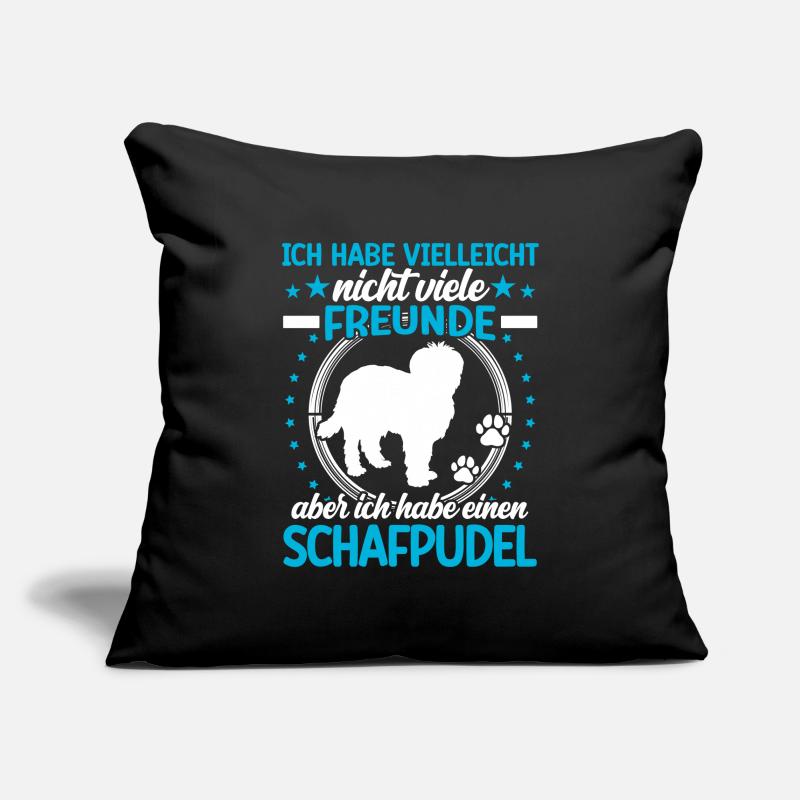 Sheep Poodle is my friend herding poodle Sofa pillowcase 17,3'' x 17,3'' (45 x 45 cm)