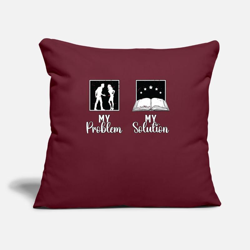 Reader My Problem My Solution Pictogram Mom Dad Sofa pillowcase 17,3'' x 17,3'' (45 x 45 cm)