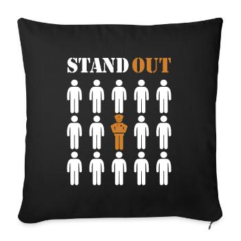 Stand Out Prison Guard Police Officer Corrections - Sofa pillowcase 17,3'' x 17,3'' (45 x 45 cm) - black - Front