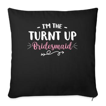 Hen bachelorette party bride - Sofa pillowcase 17,3'' x 17,3'' (45 x 45 cm) - black - Front
