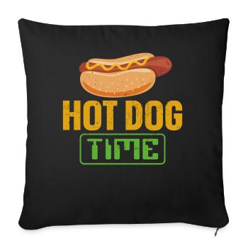 Hot Dog Adulte Hot Dog Time - Housse de coussin décorative 45 x 45 cm - noir - Devant