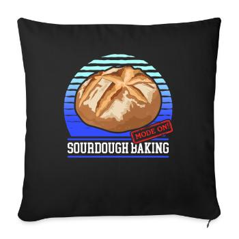 Sourdough Bread Sourdough Breads Gift - Sofa pillowcase 17,3'' x 17,3'' (45 x 45 cm) - black - Front