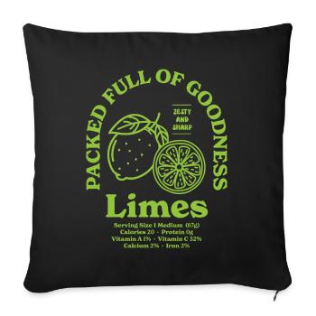 Limes Nutritional - Sofa pillowcase 17,3'' x 17,3'' (45 x 45 cm) - black - Front