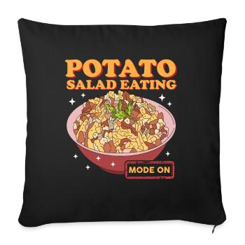 Salade de pommes de terre Cadeau de salade de pommes de terre - Housse de coussin décorative 45 x 45 cm - noir - Devant
