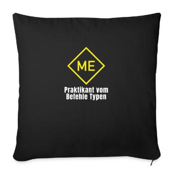 Melder Feuerwehr taktische Zeichen - Sofakissenbezug 45 x 45 cm - Schwarz - Vorne