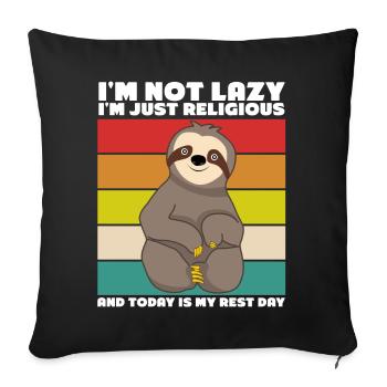 Lazy Sloth Sloths Tired Sleeping Slow - Sofa pillowcase 17,3'' x 17,3'' (45 x 45 cm) - black - Front
