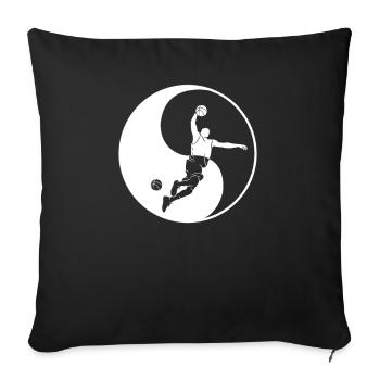 Basketball Player Basketball Player Yin Yang Symbol - Sofa pillowcase 17,3'' x 17,3'' (45 x 45 cm) - black - Front