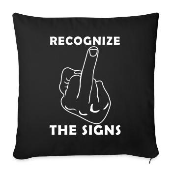 Sarcasme Misanthrope - Housse de coussin décorative 45 x 45 cm - noir - Devant