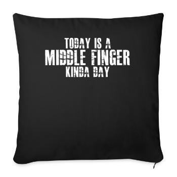 Sarcasme misanthrope - Housse de coussin décorative 45 x 45 cm - noir - Devant