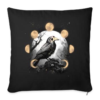 Raven Raven Crow Crow Plague Plague Mask Bird - Sofa pillowcase 17,3'' x 17,3'' (45 x 45 cm) - black - Front