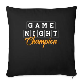 Board Game Board Games Dinner Games Gift - Sofa pillowcase 17,3'' x 17,3'' (45 x 45 cm) - black - Front