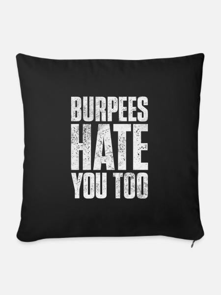 Burpees - Sofakissenbezug 45 x 45 cm - Schwarz