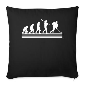 Joueur de hockey sur glace Jeu de hockey sur glace - Housse de coussin décorative 45 x 45 cm - noir - Devant