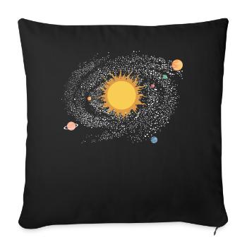 Star gazing - Sofa pillowcase 17,3'' x 17,3'' (45 x 45 cm) - black - Front