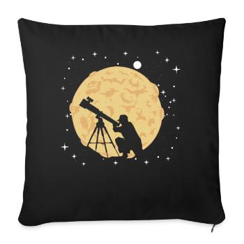 Star gazing - Sofa pillowcase 17,3'' x 17,3'' (45 x 45 cm) - black - Front