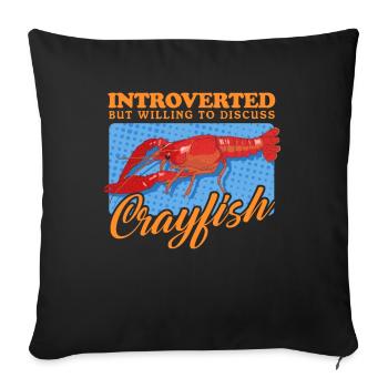 Crayfish Noble Crayfish Seafood Gift - Sofa pillowcase 17,3'' x 17,3'' (45 x 45 cm) - black - Front