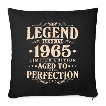 Légende Depuis 1965 Vintage Vintage Anniversaire - Housse de coussin décorative 45 x 45 cm - noir - Devant