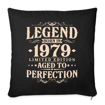 Légende 1979 Vintage Born Vintage Anniversaire - Housse de coussin décorative 45 x 45 cm - noir - Devant