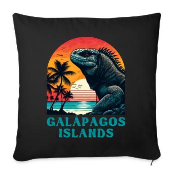 Galápagos Islands - Sofa pillowcase 17,3'' x 17,3'' (45 x 45 cm) - black - Front
