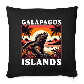 Galápagos Islands - Sofa pillowcase 17,3'' x 17,3'' (45 x 45 cm) - black - Front