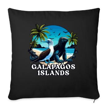 Galápagos Islands - Sofa pillowcase 17,3'' x 17,3'' (45 x 45 cm) - black - Front