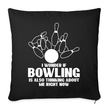 Bowling Ball Bowler - Sofakissenbezug 45 x 45 cm - Schwarz - Vorne