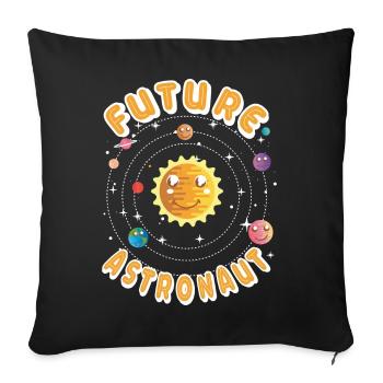Future Astronaut - Sofa pillowcase 17,3'' x 17,3'' (45 x 45 cm) - black - Front