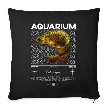 Asian Arowana Monster Fish Keeper Streetwear - Sofa pillowcase 17,3'' x 17,3'' (45 x 45 cm) - black - Front