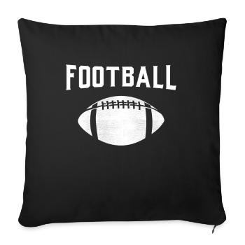 American Football Geschenk Kinder Footballspieler - Sofakissenbezug 45 x 45 cm - Schwarz - Vorne