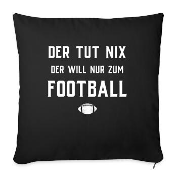 American Football Gift Kids Football Player - Sofa pillowcase 17,3'' x 17,3'' (45 x 45 cm) - black - Front