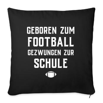 American Football Geschenk Kinder Footballspieler - Sofakissenbezug 45 x 45 cm - Schwarz - Vorne