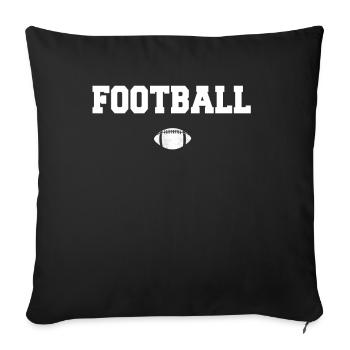 American Football Geschenk Kinder Footballspieler - Sofakissenbezug 45 x 45 cm - Schwarz - Vorne