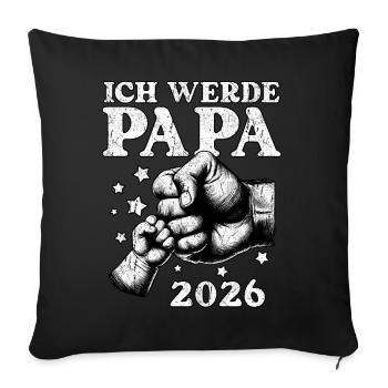 I'm going to be a dad in 2026 - Sofa pillowcase 17,3'' x 17,3'' (45 x 45 cm) - black - Front