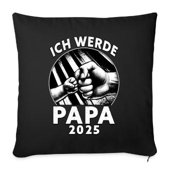 I'm going to be a dad in 2025 - Sofa pillowcase 17,3'' x 17,3'' (45 x 45 cm) - black - Front