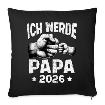 I'm going to be a dad in 2026 - Sofa pillowcase 17,3'' x 17,3'' (45 x 45 cm) - black - Front